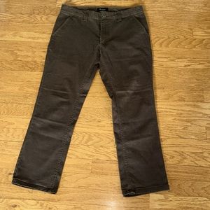 BRIXTON RESERVE CHINO PANTS - BROWN MENS SIZE 33 WAIST HEMMED